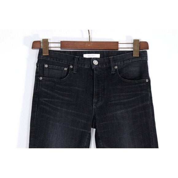 Moussy Women's Size 26 Black Skinny Jeans Mid-Rise Faded 5 Pocket Japanese Denim - view 5