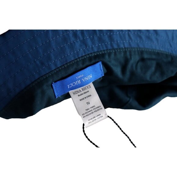 Nina Ricci Women's Small Blue Water Repellant Bucket Embroidered Cotton Hat NWT - view 5
