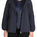 Armani Collezioni Women’s IT46 Medium Navy Jacket Removable Quilted Vest Coat