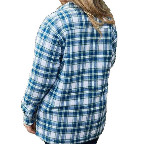 Lee Valley Women's XS Douglas Blue Tartan Fleece Lined Flannel Shirt Jacket NWT - view 2