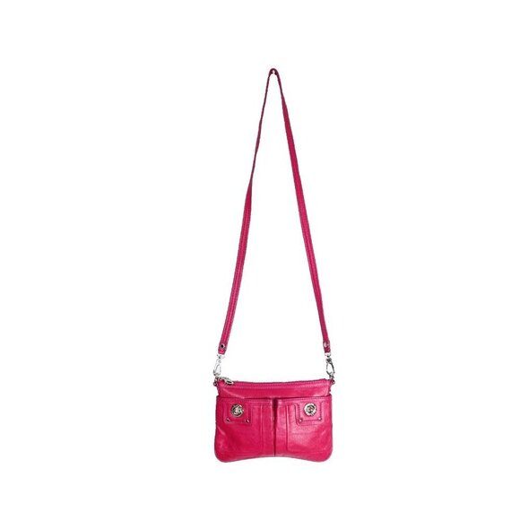 Marc By Marc Jacobs Women's Pink Percy Crossbody Totally Turnlock Leather Bag