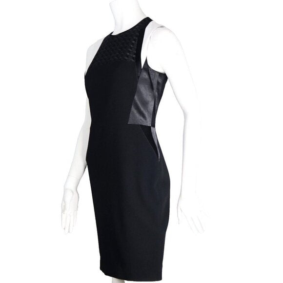 Judith & Charles Women's US8 Black Shift Dress Embroidered Wool Knee Length Mini - view 2