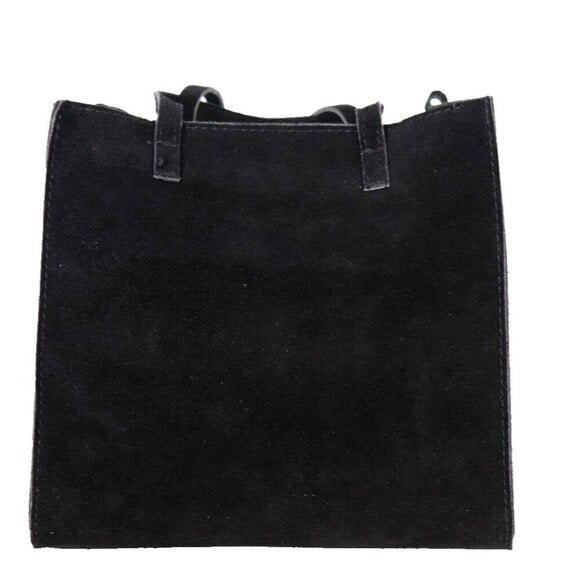 Mathilde C Womens Size Small Black Crossbody Bag Suede Removable Strap Purse NWT - view 3