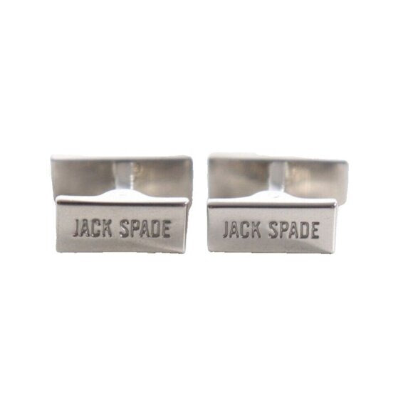 Jack Spade Men’s Cufflinks Orange Silver Metal 2tone Color Rectangular Cufflink - view 2