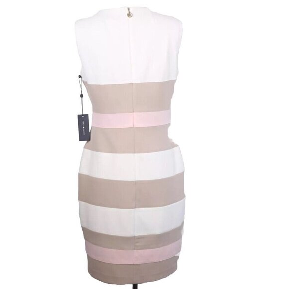 Tommy Hilfiger Women's US 8 Colorblock Scuba Crepe Sheath Dress Sleeveless NWT - view 5
