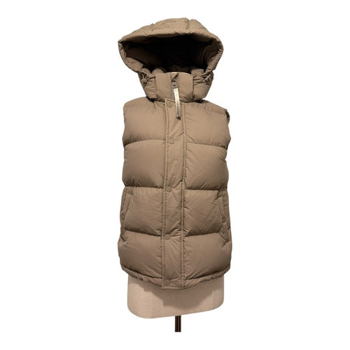 Aritzia Tna Women’s The Super Puff Vest Nomad Taupe Down Puffer Hooded Matte XS - view 2