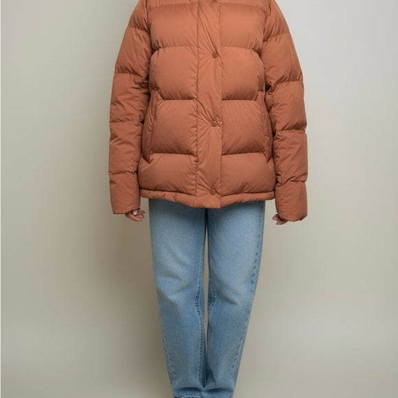 Lululemon Women’s Cloudscape Down Jacket Canyon Clay Hooded Puffer Coat Size 6