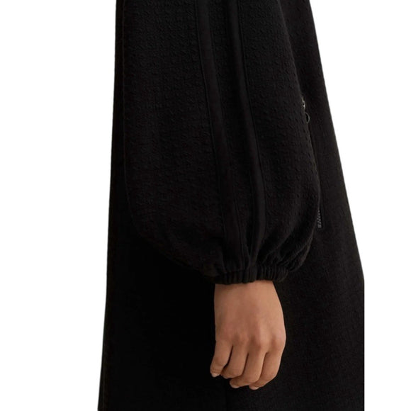 ME+EM Zip Front Dress Women's US 4 Black Textured Long Sleeve Mini Shift Dress - view 5