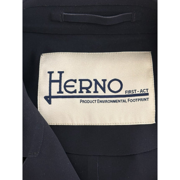 Herno Black Scuba Coat Women Size IT 44 US 8 Minimalist Snap Front Long Jacket - view 4