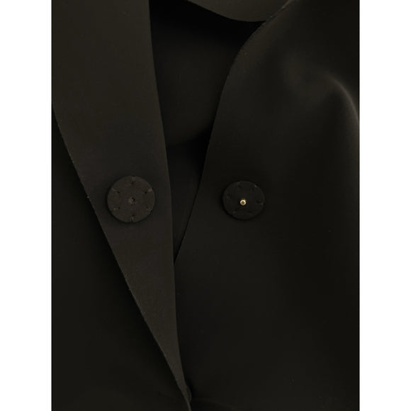 Herno Black Scuba Coat Women Size IT 44 US 8 Minimalist Snap Front Long Jacket - view 3