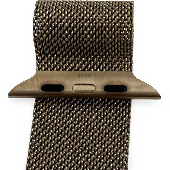 45mm Apple Watch Band Silver Tone Mesh Milanese Loop S/M 130–180mm Adjustable - view 2