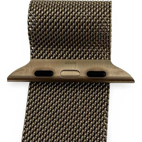 45mm Apple Watch Band Silver Tone Mesh Milanese Loop S/M 130–180mm Adjustable - view 2