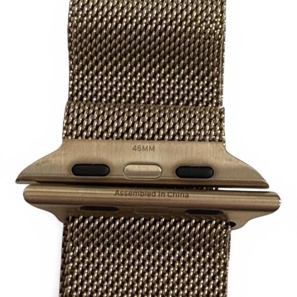 45mm Apple Watch Band Silver Tone Mesh Milanese Loop S/M 130–180mm Adjustable - view 4