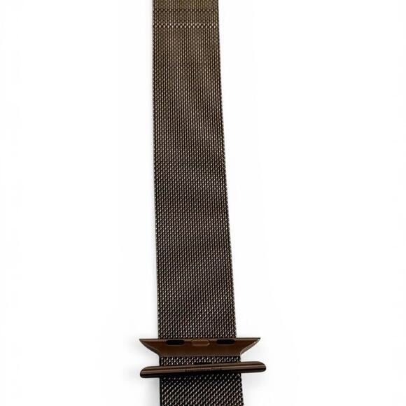 46mm Apple Watch Band Gold Tone Rose Gold Hue Mesh Milanese Loop S/M 130–180mm - view 3