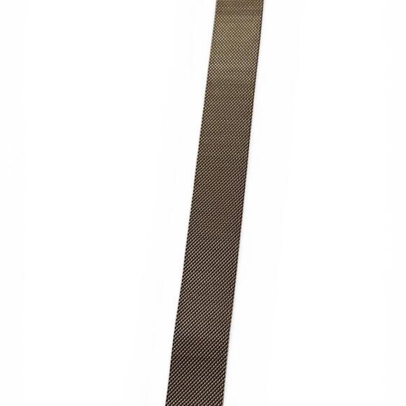 46mm Apple Watch Band Gold Tone Rose Gold Hue Mesh Milanese Loop S/M 130–180mm
