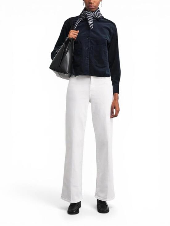 ME+EM Women’s US 6 Navy Blue Corduroy Boxy Shirt Jacket Cotton Lined UK 10 Coat - view 3