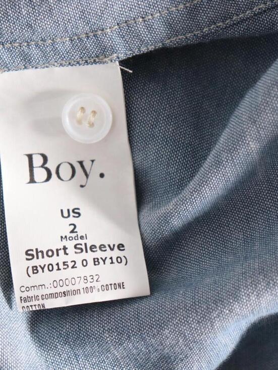 Boy By Band Of Outsiders Women Chambray Tunic Shirt Blue Top Cotton US 2 Blouse - view 4