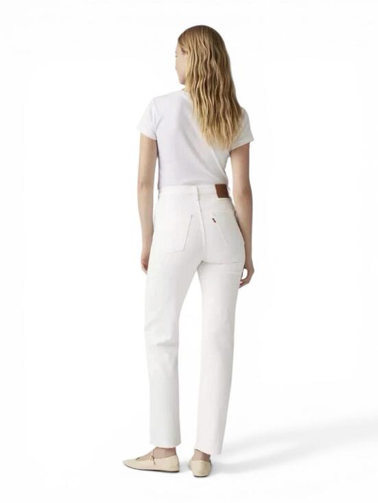 Levis Premium Ribcage Straight Ankle Jeans Women's Size 26 White W26 L27 Denim - view 2