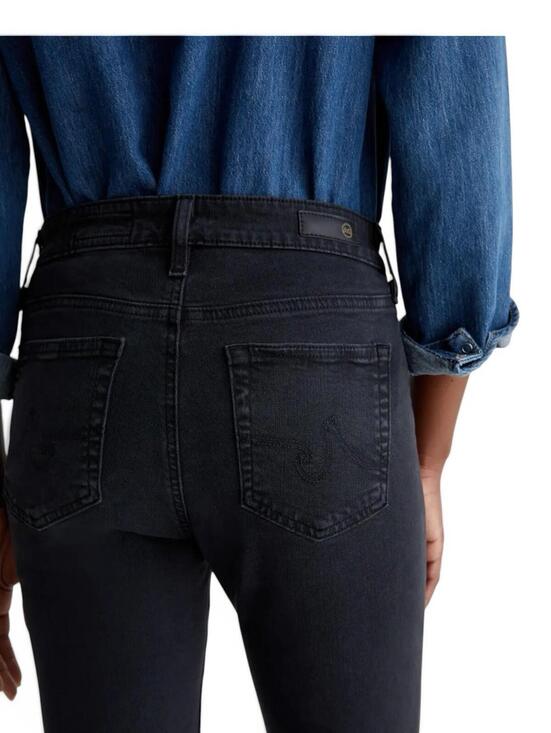 AG Adriano Goldschmied Mari Crop Women's 27 High Rise Slim Straight Black Jeans - view 5