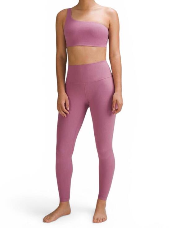 Lululemon Women's Size 4 Align Ribbed High Rise Pant 28 Velvet Dust Pink W5EU7S - view 2