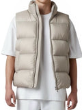 Lululemon Down Vest Mens Large Beige Goose Down Lightweight Puffer LW4CHQS